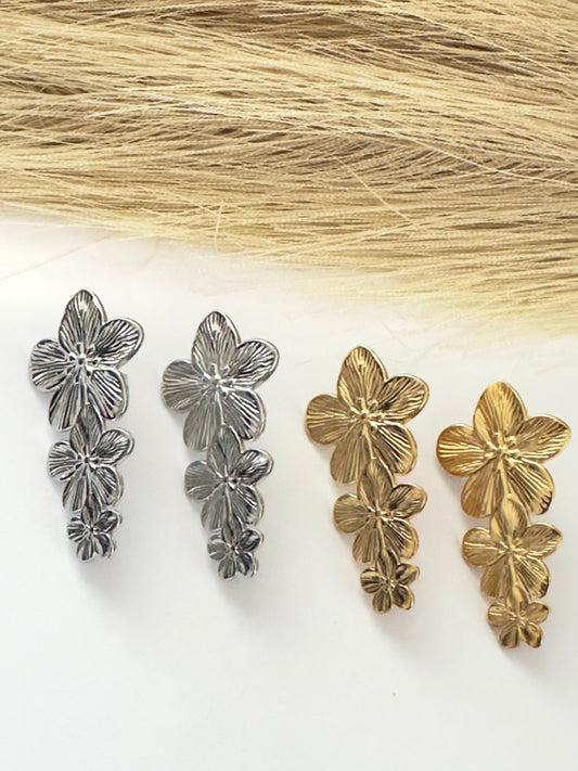 Three Flowers Earrings
