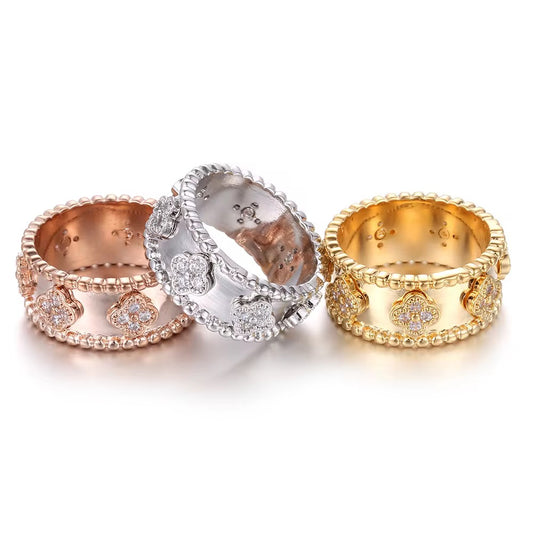 Lucky Four Leaf Clover Ring
