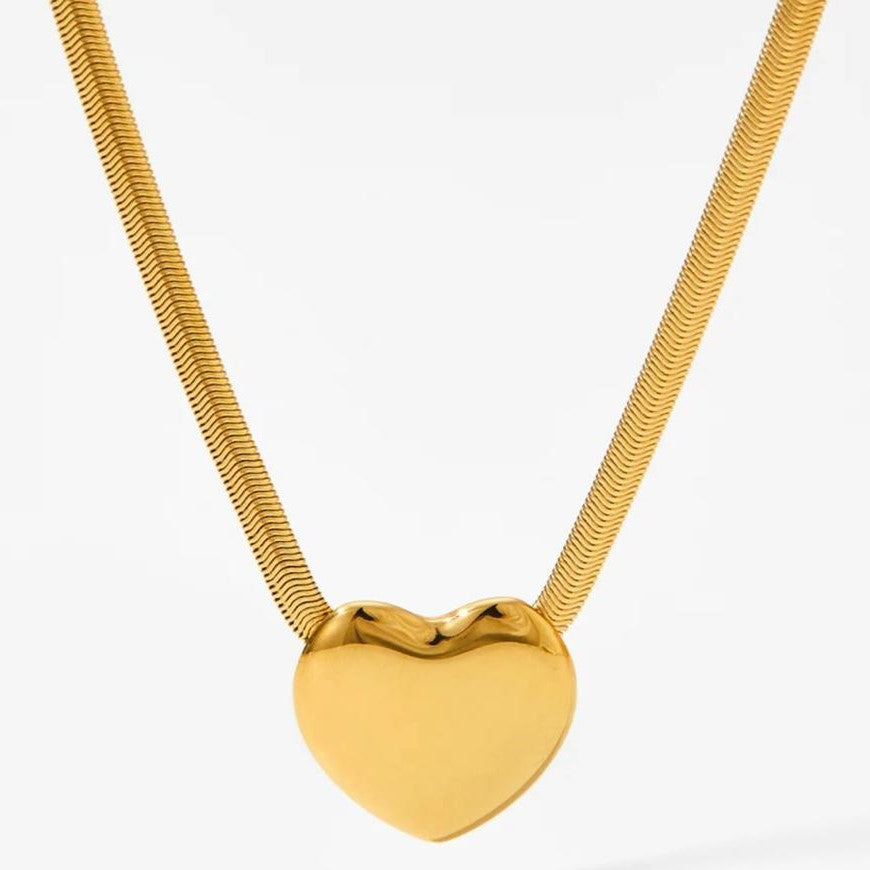 Flat Snake Love Necklace