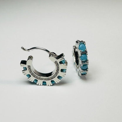 Martina Geometric Turquoise Hoop