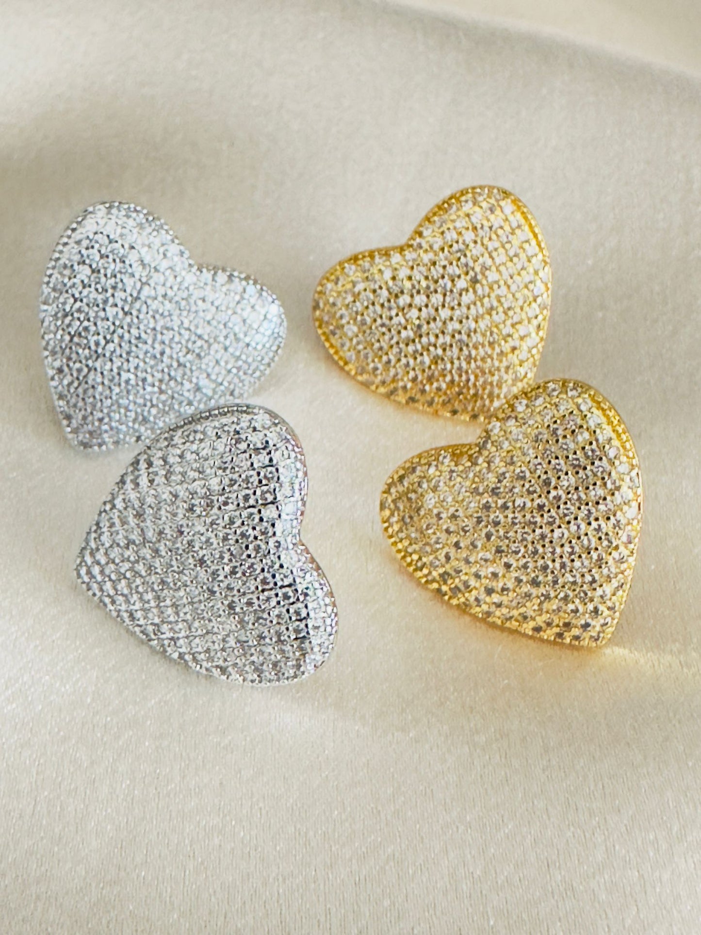 Valery Zirconia Big Heart Stud