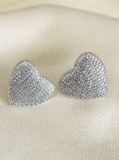 Valery Zirconia Big Heart Stud