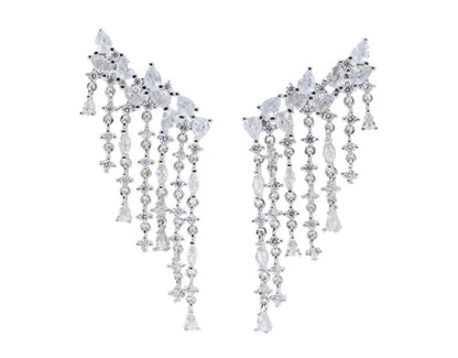 Elegance Zirconia Multi Short Long Chain Earring